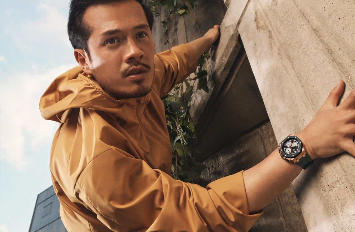 Chronograph-Black Gold OFFs - Black Rubber - Quartz- 43mm