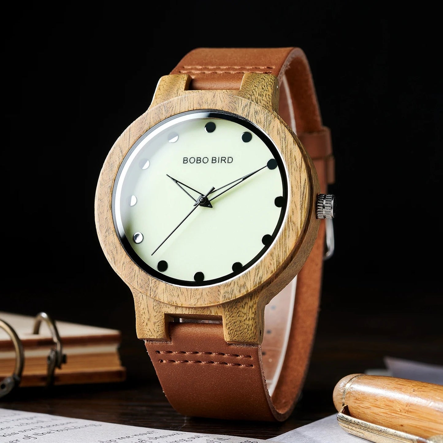 Brown Black - Brown Leather - Quartz - 42mm