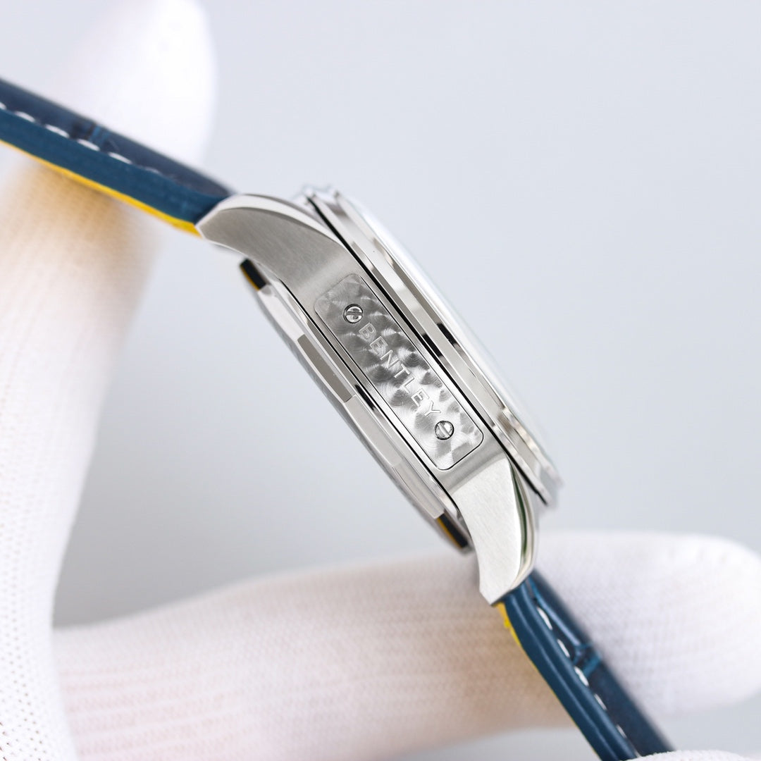 Chronograph - Blue - Blue Leather - Automatic - 42mm