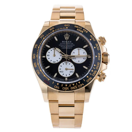 Chronograph -Black White- Yellow 904L Steel -Quartz- 40mm