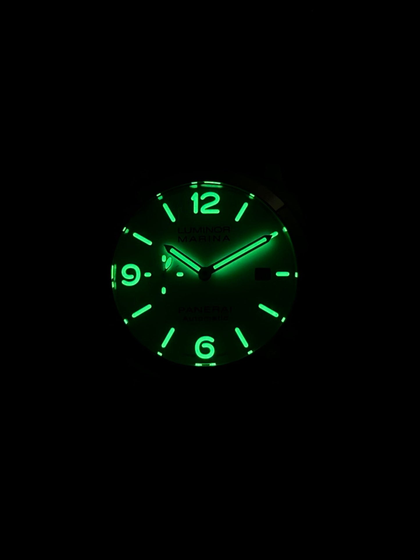 White - 904L Steel - Black Leather -Automatic - 44mm