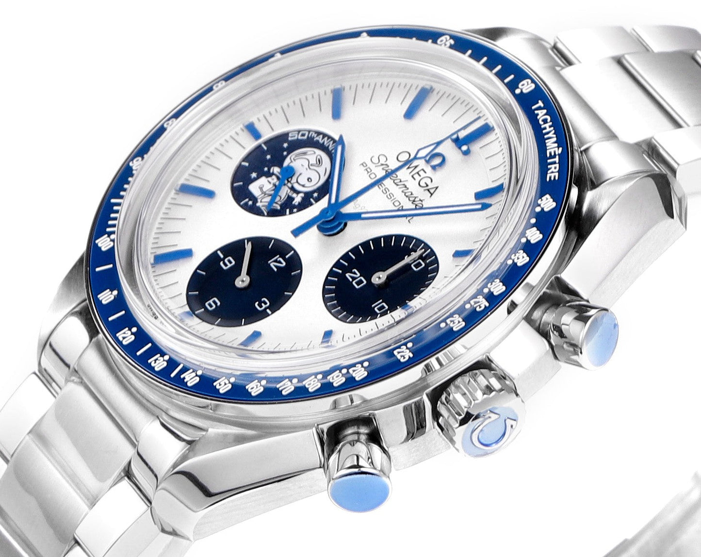 White Ceramic - Silver 904L Steel- Chronograph - Manual winding - 42mm