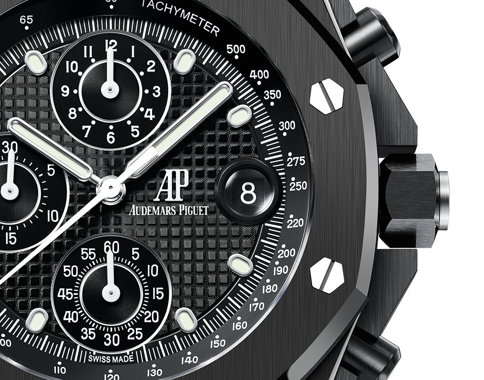 L Size -Black OFFs - 904L Steel - Quartz -Chronograph- 43mm