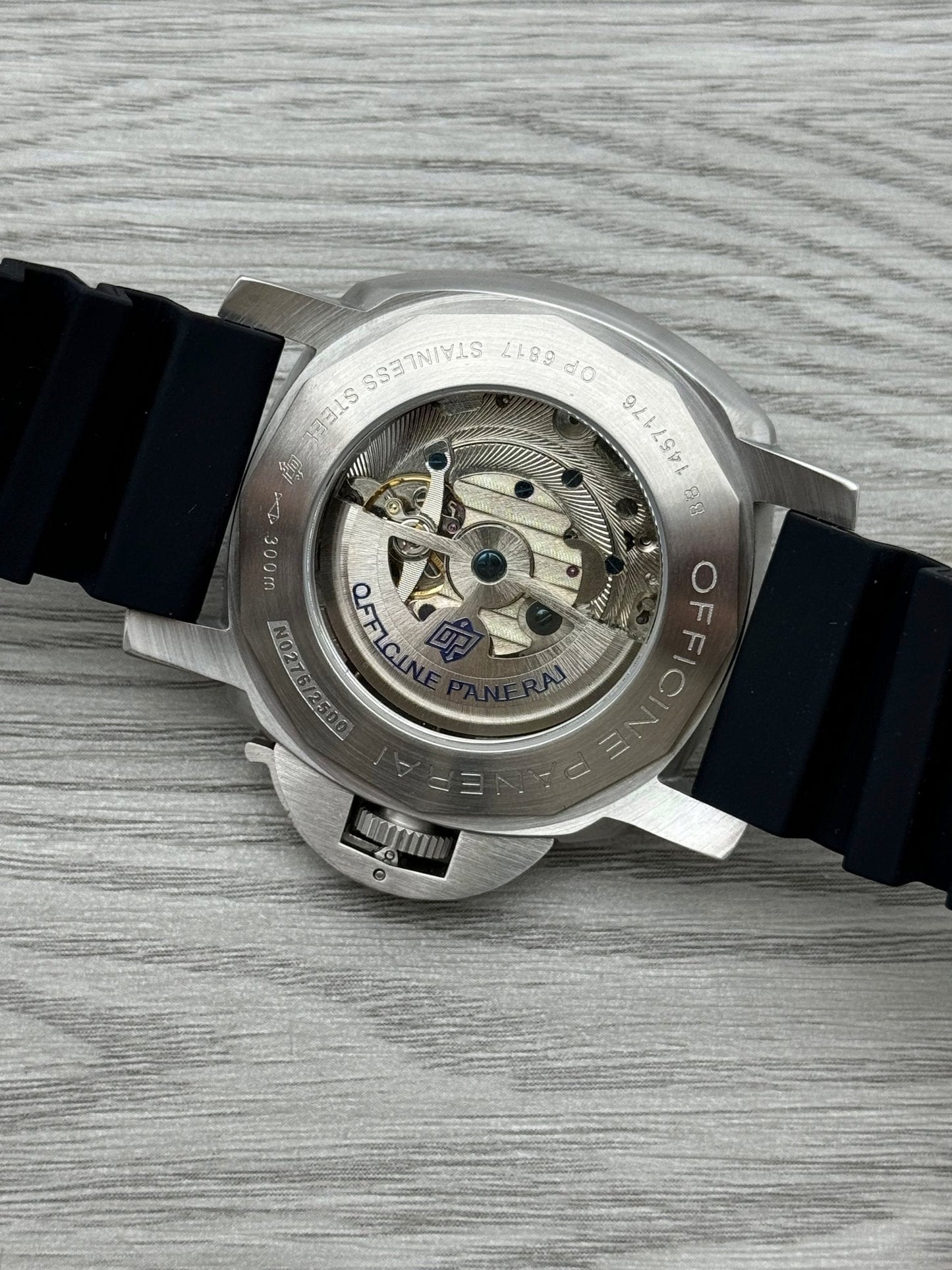 Black - Silver 904L Steel - Black Rubber -Automatic - 47mm