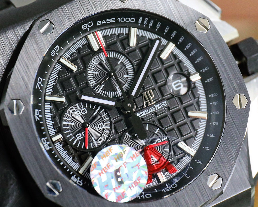 TOP! Chronograph- Black Ceramic- Black Rubber - Automatic - 42mm