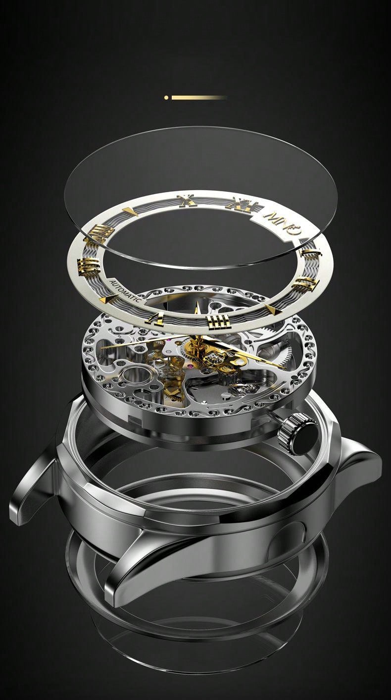 White 904L Steel - White Leather - Automatic -41mm