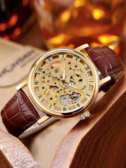 Blue - Brown Leather - Automatic -41mm