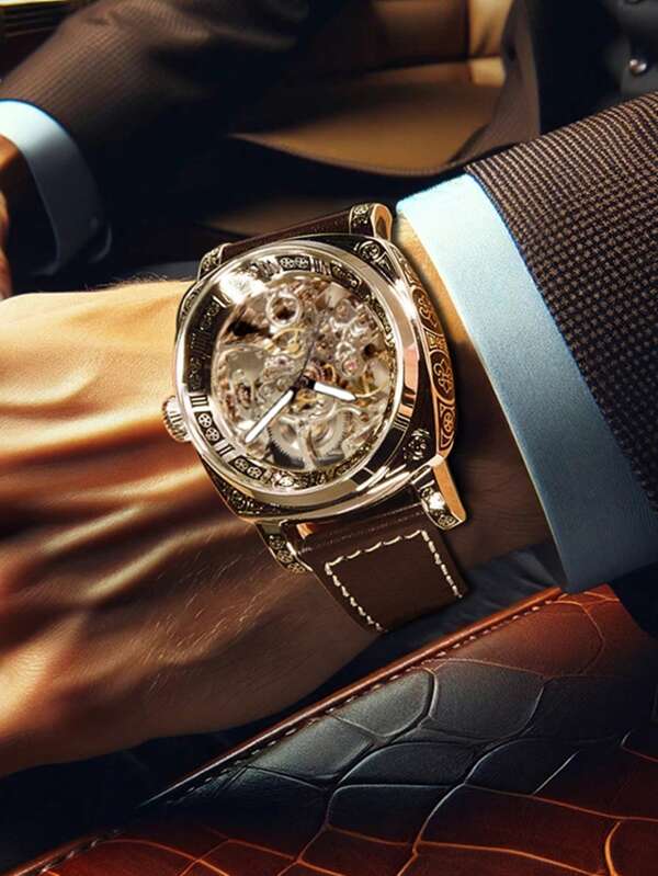 Silver Steel - Brown Leather - Automatic -41mm