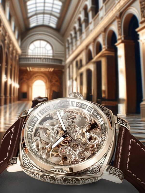 Silver Steel - Brown Leather - Automatic -41mm