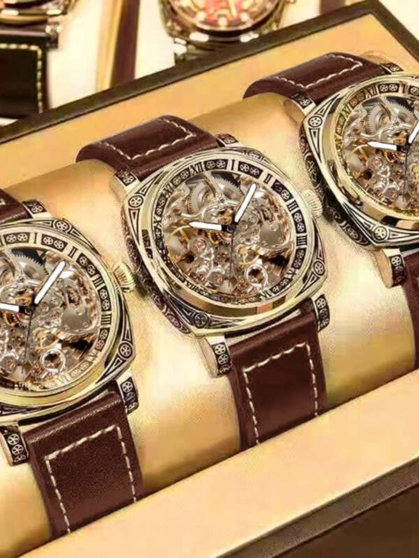 Silver Steel - Brown Leather - Automatic -41mm