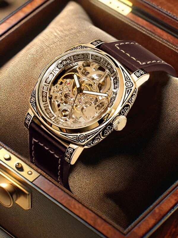 Silver Steel - Brown Leather - Automatic -41mm