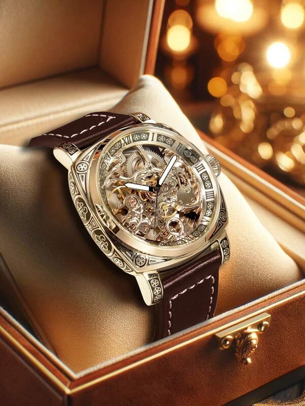 Silver Steel - Brown Leather - Automatic -41mm