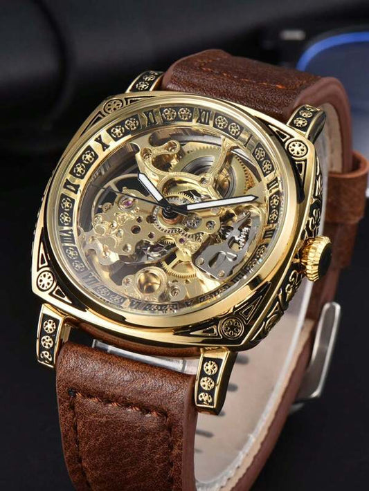 Yellow gold - Brown Rubber - Automatic -41mm