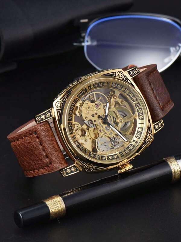 Yellow gold - Brown Rubber - Automatic -41mm