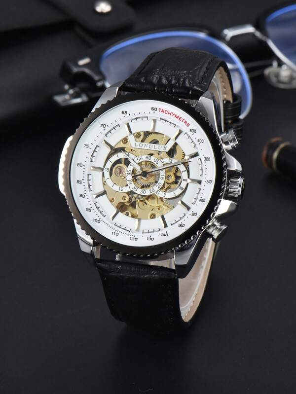 904L Steel - Black Leather - Automatic -41mm