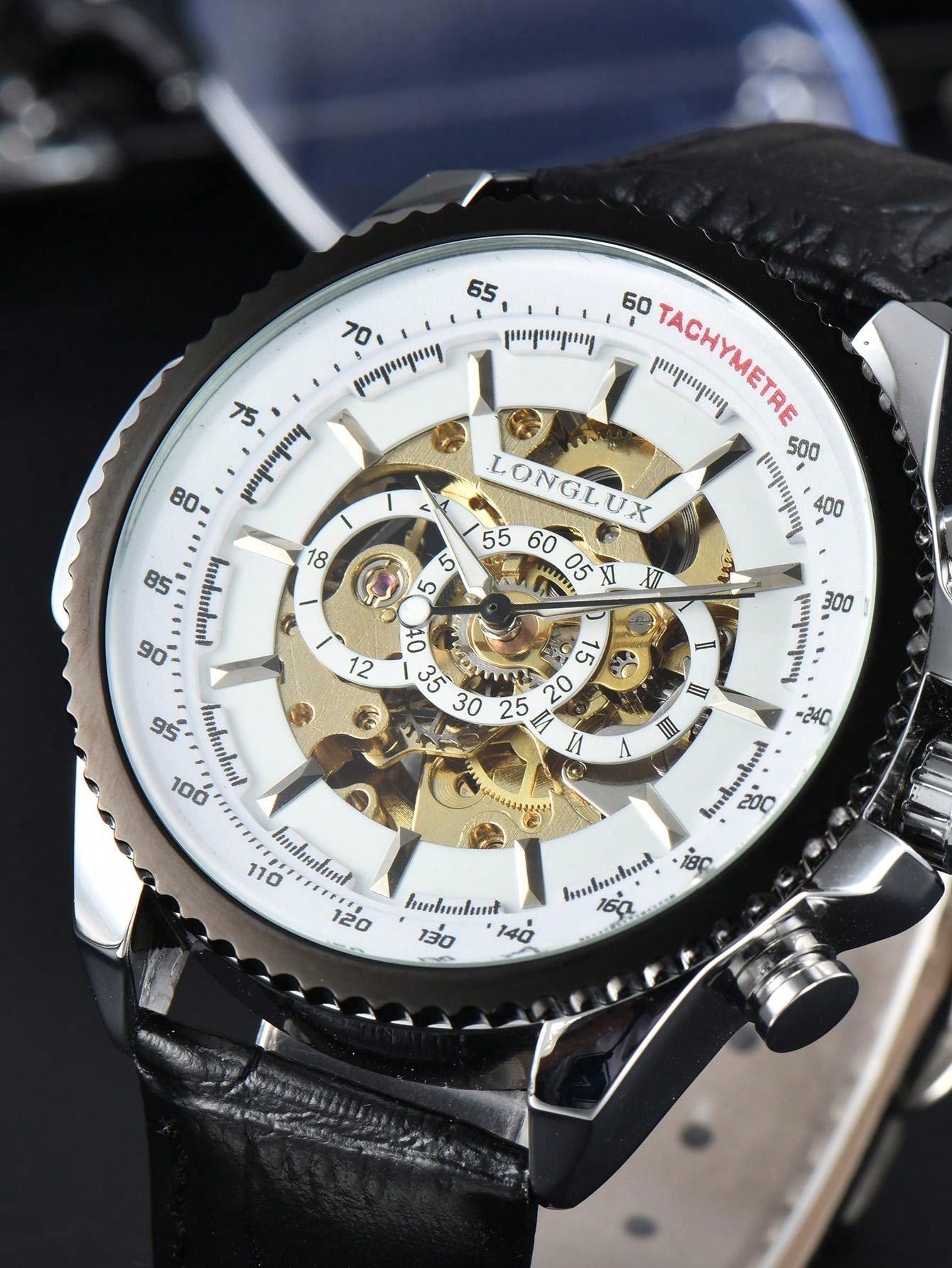 904L Steel - Black Leather - Automatic -41mm