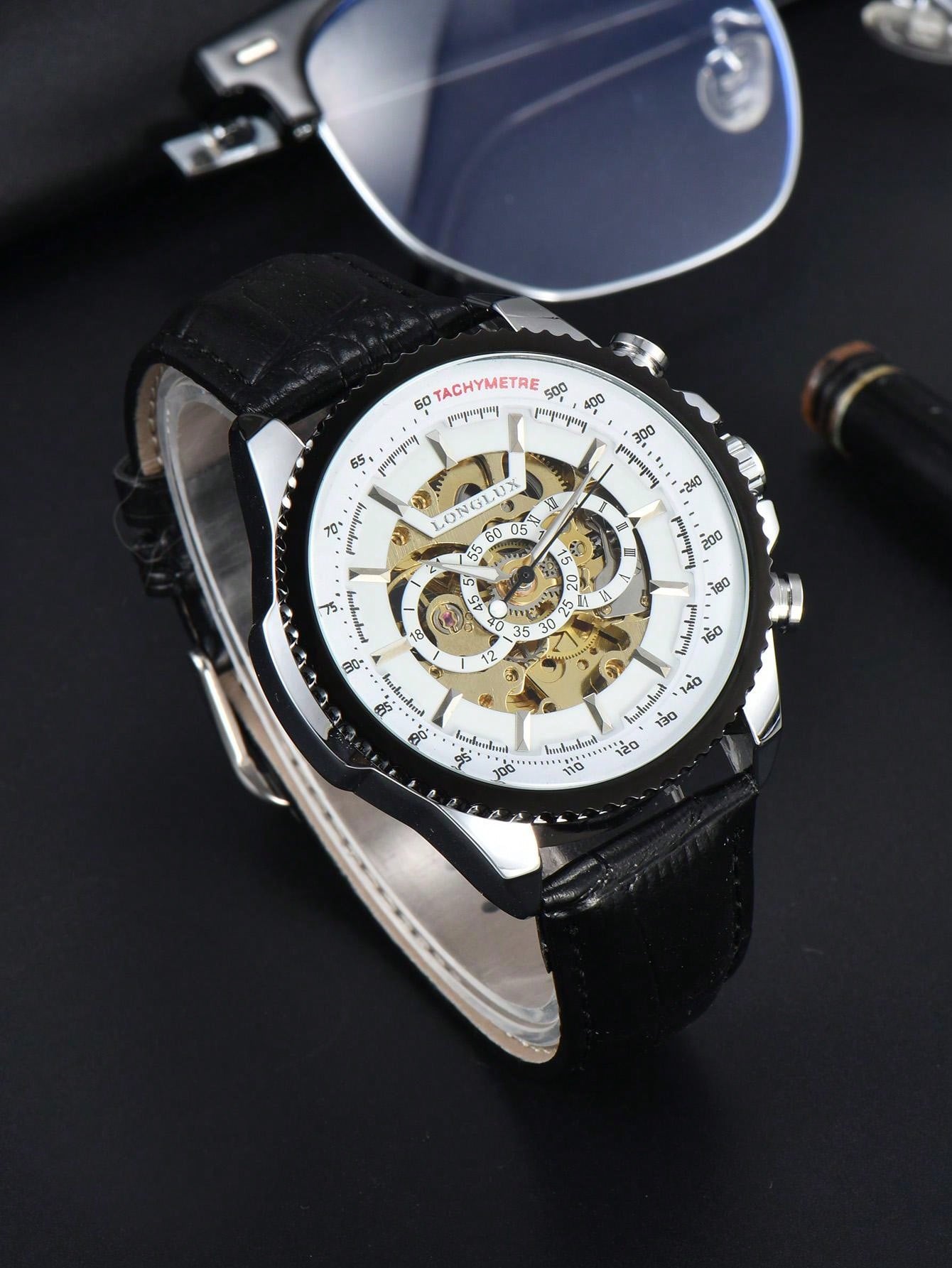 904L Steel - Black Leather - Automatic -41mm