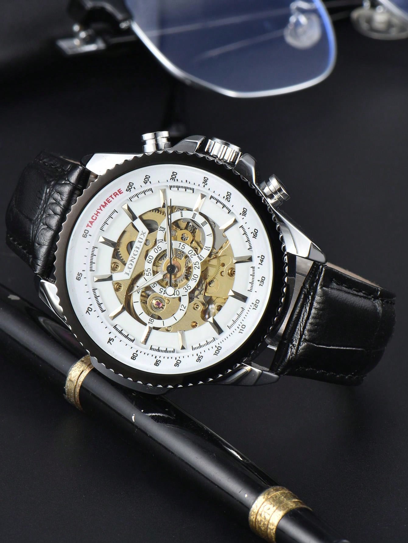 904L Steel - Black Leather - Automatic -41mm