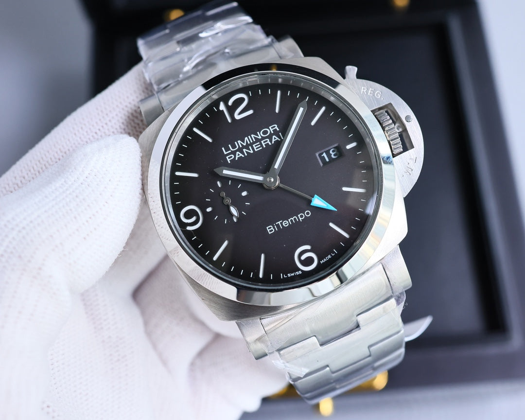 Black 316L - Silver Steel - Automatic - 44mm