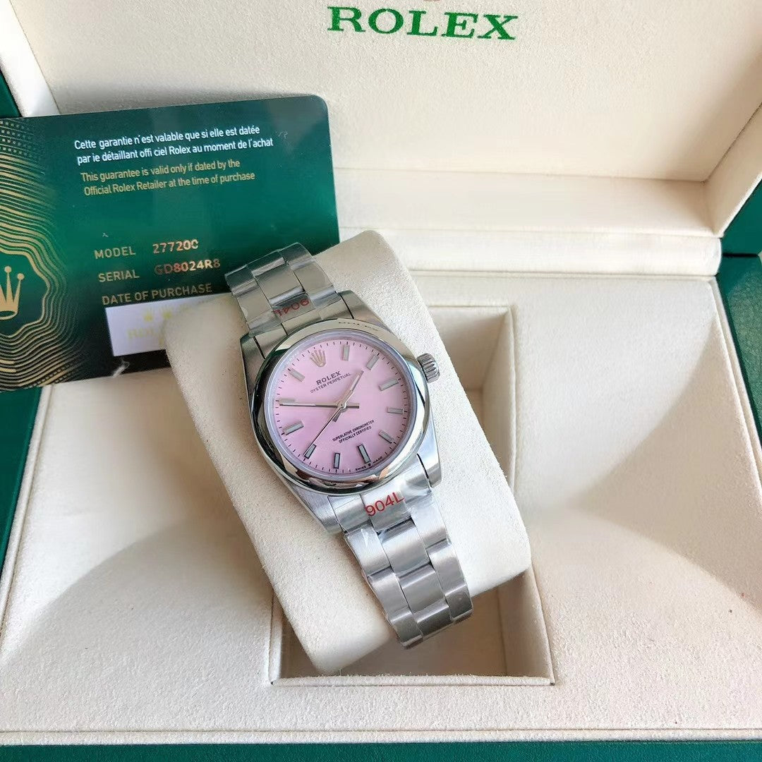 Pink Silver - Steel 904L Silver - Automatic-41mm/31mm