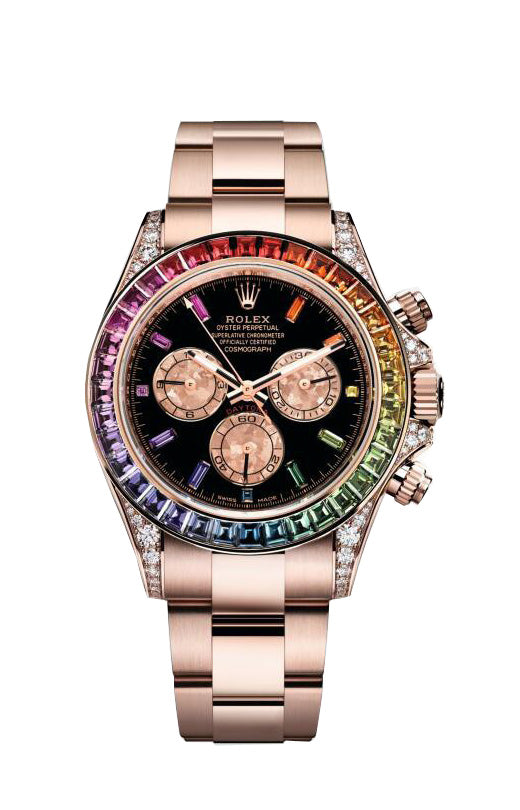 Chronograph -Rainbow Dial Luxury Steel Watch -Quartz- 40mm