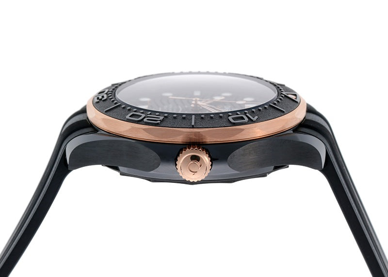 Black Rosegold -904L Steel -Black Rubber - Automatic - 42mm