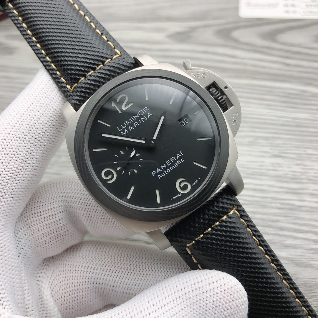 Black Silver -904L Steel - Black Rubber -Automatic - 44mm