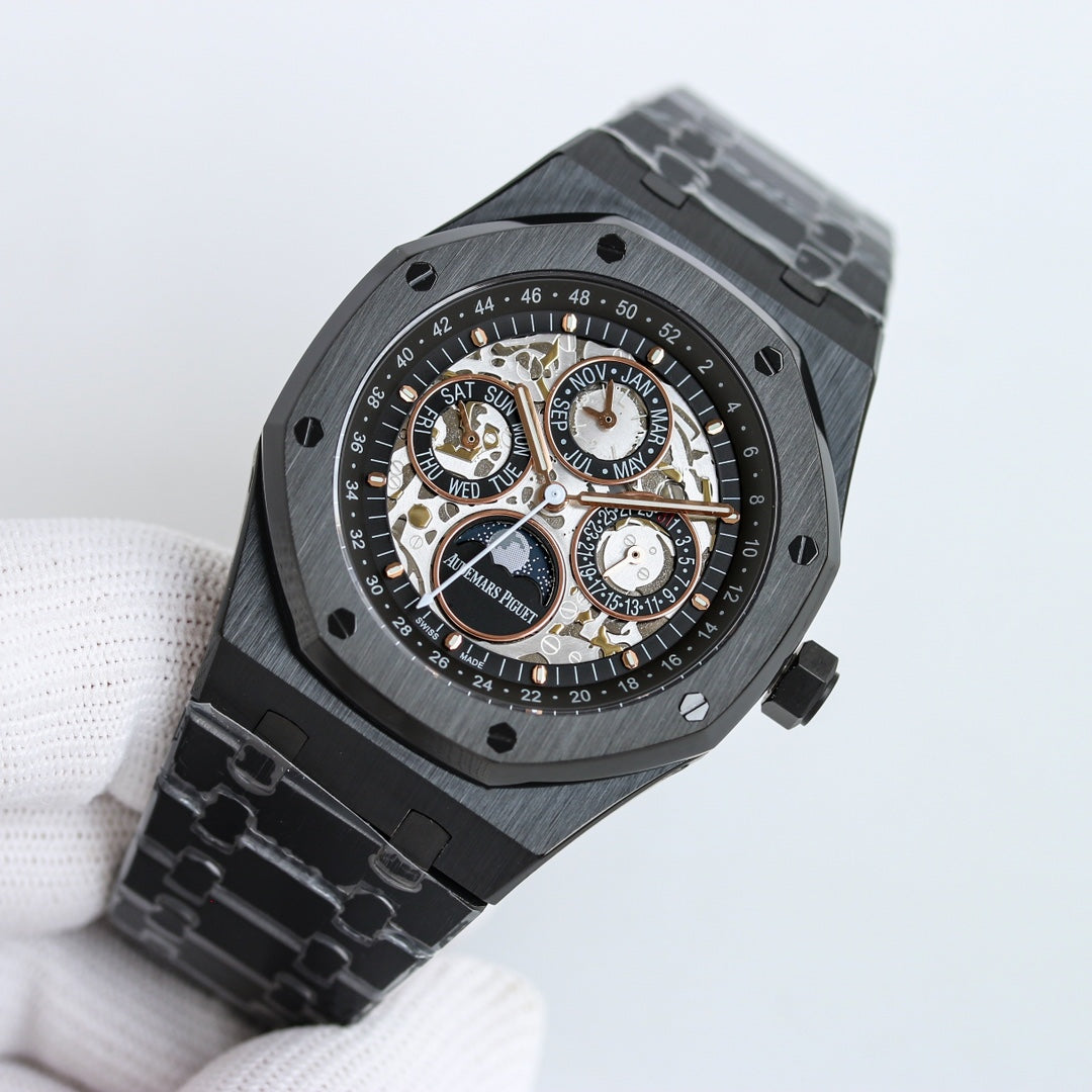 Black Grey- Black 904L Steel Hollow- Automatic - 41mm