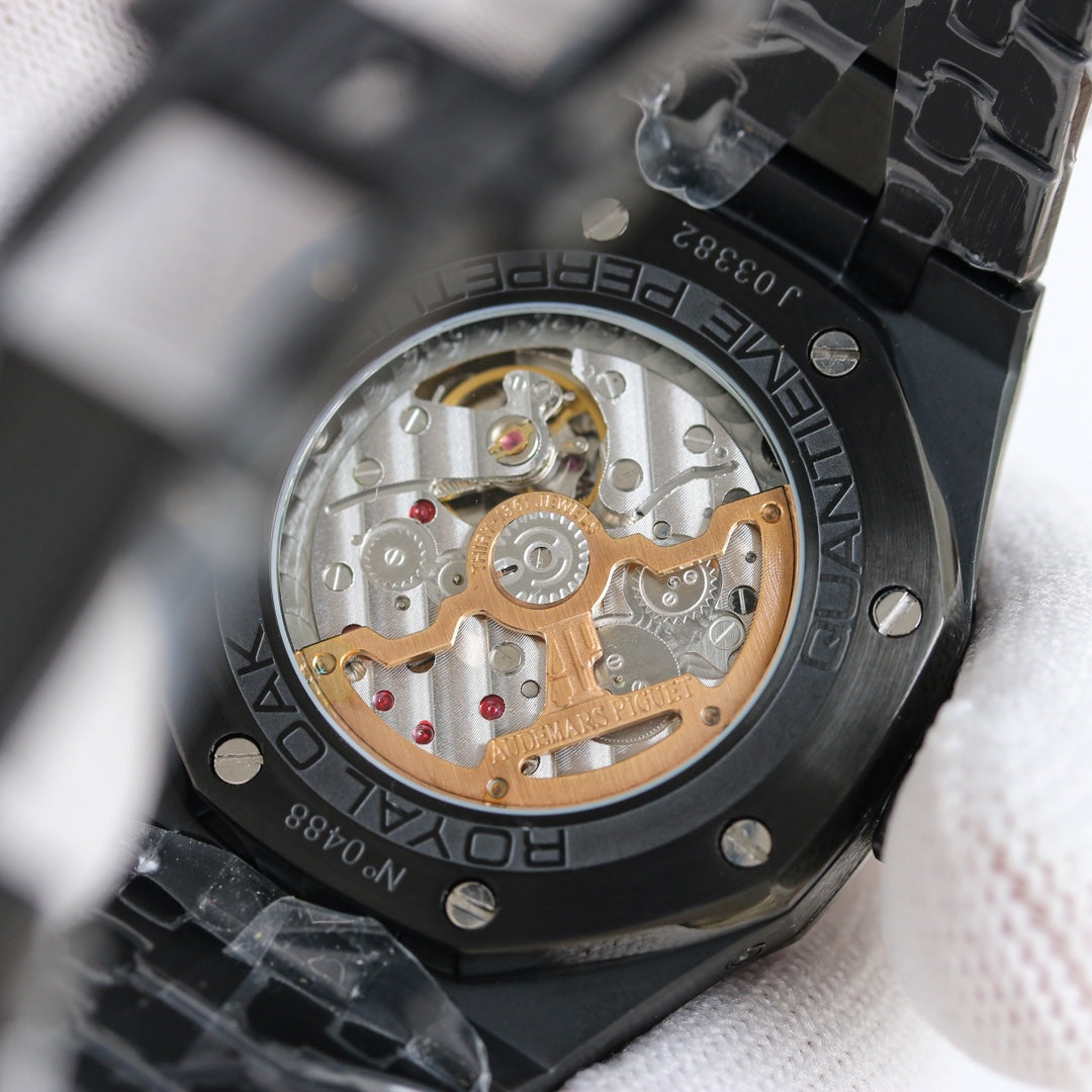 Black Grey- Black 904L Steel Hollow- Automatic - 41mm