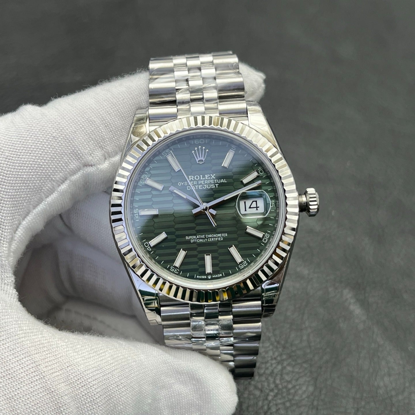 C-Factory -Green Wave - Silver 904L Steel- Automatic - 41mm