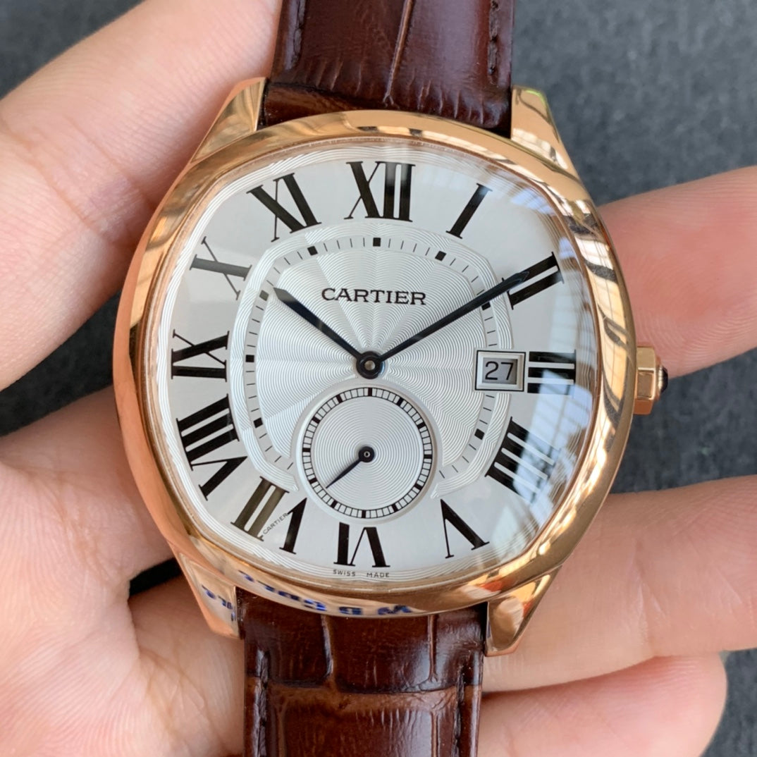 316L Yellow gold - White- Brown Leather - Automatic - 40*41mm