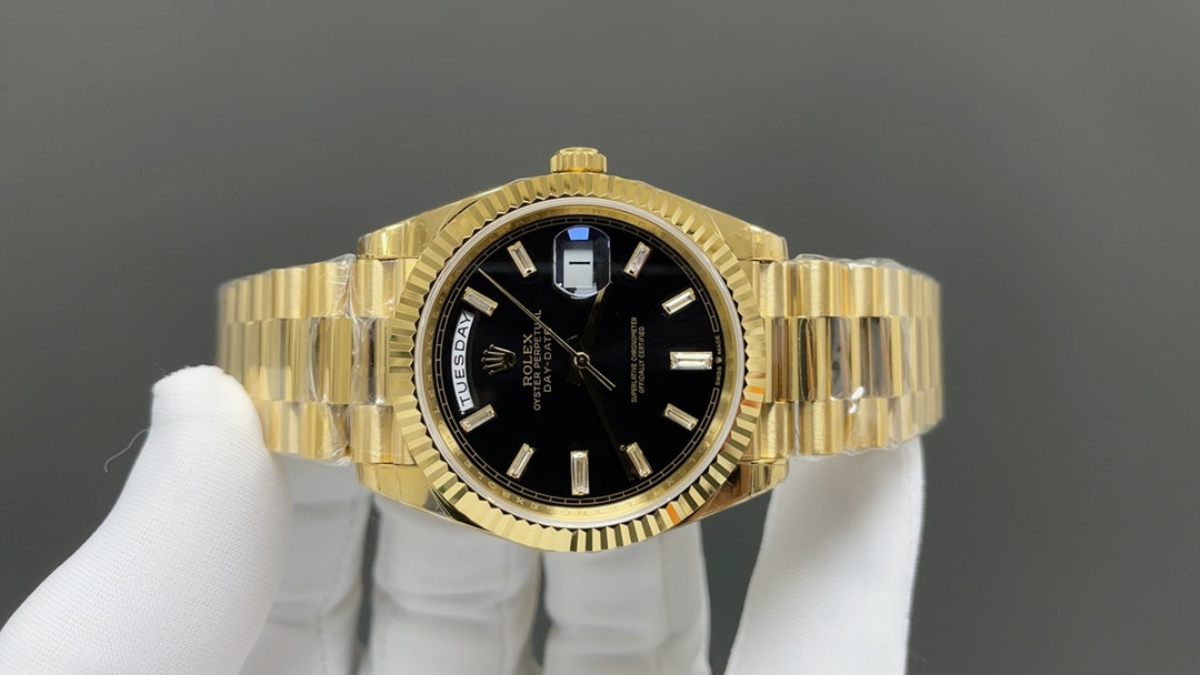 Black Silver - Yellow gold -904L Steel - Automatic 3255 - 40mm