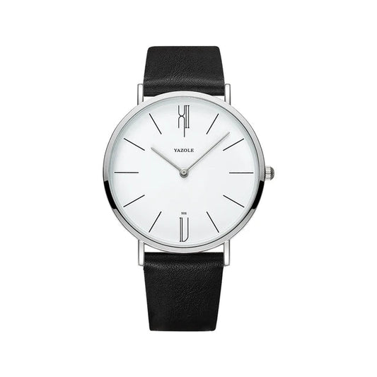 White - Black Leather - Automatic - 42mm