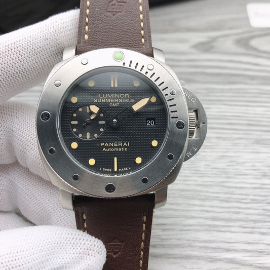 316L Steel Silver - Brown Rubber - Automatic - 47mm