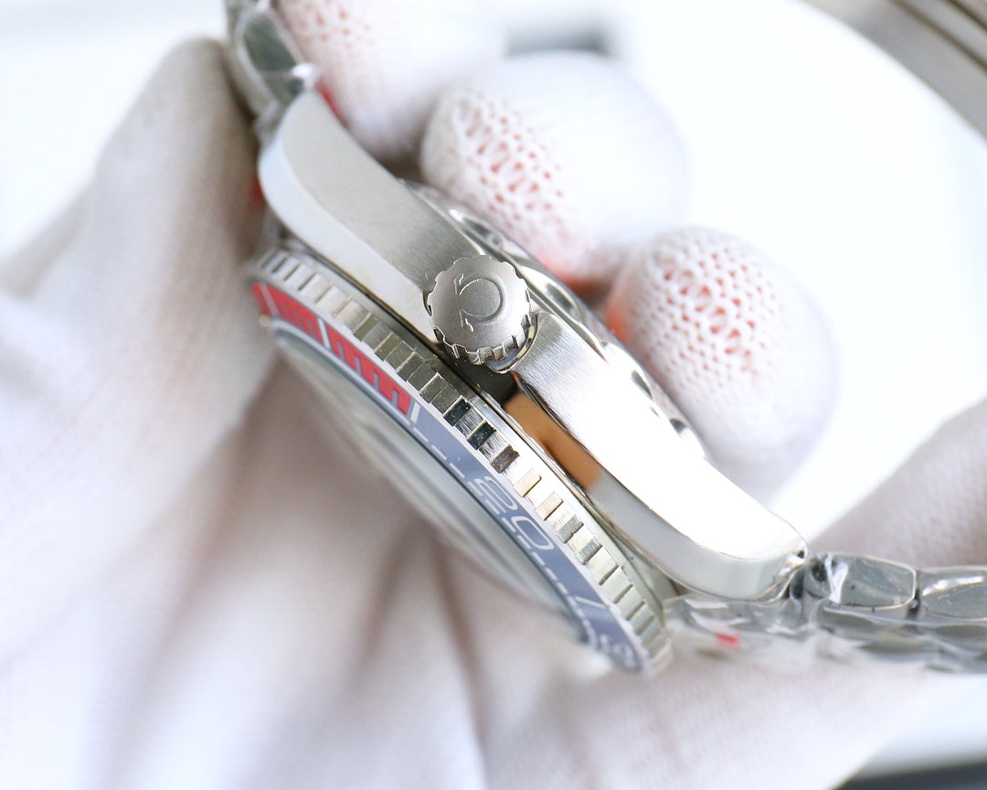 Blue Red -Silver 904L Steel - Automatic - 43mm