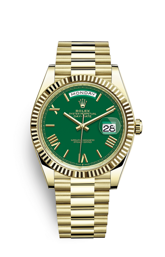 Yellow gold - Green dial - Automatic- 41mm