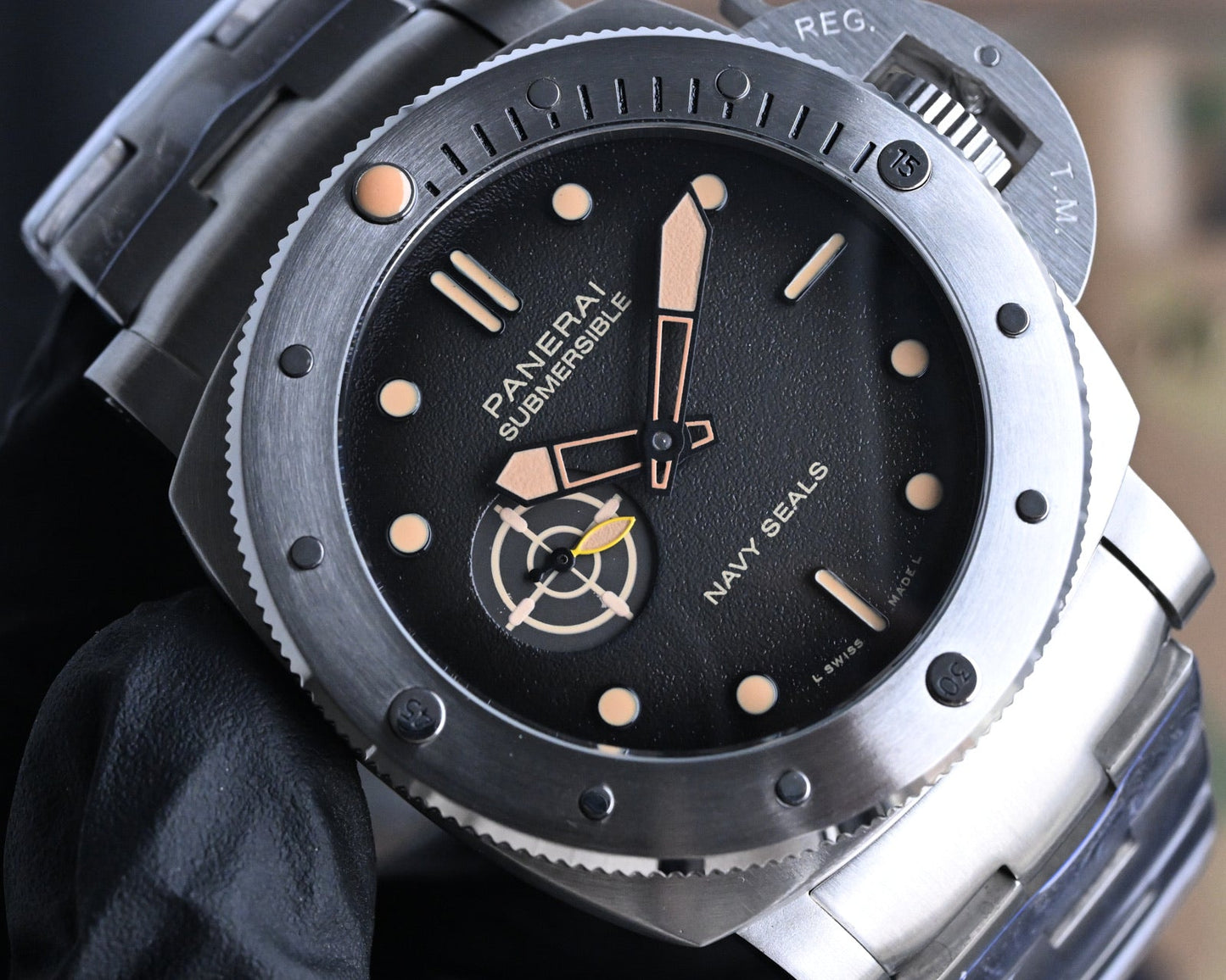 316L Black Silver - White 316L Steel - Automatic - 47mm