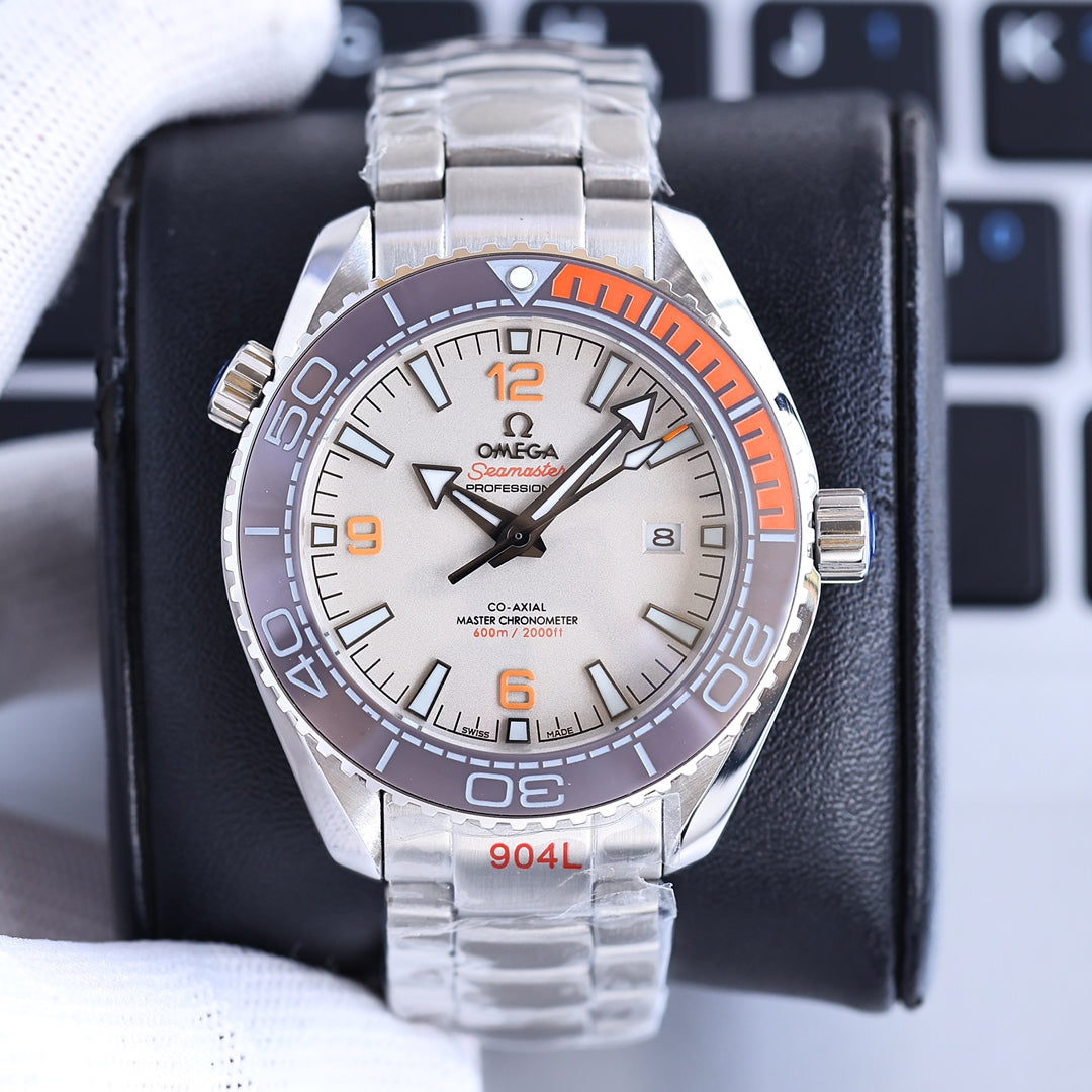 Grey Orange Ceramic - Silver 904L Steel - Automatic - 43mm