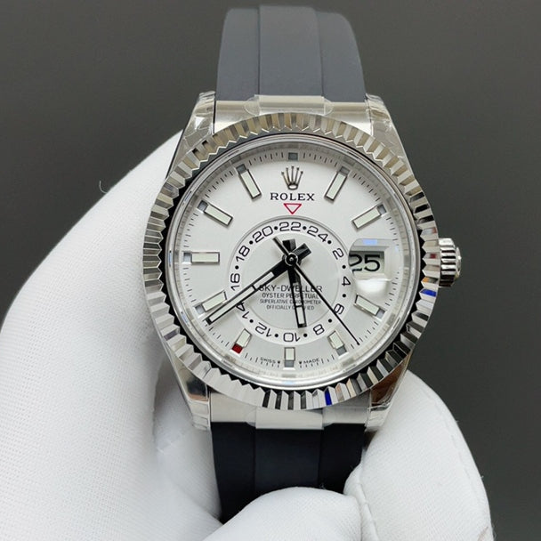 C-Factory -White Silver - Grey Rubber - Automatic - 42mm