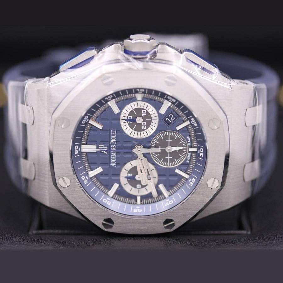 Chronograph -Blue Silver OFFs - Blue Rubber - Automatic - 43mm