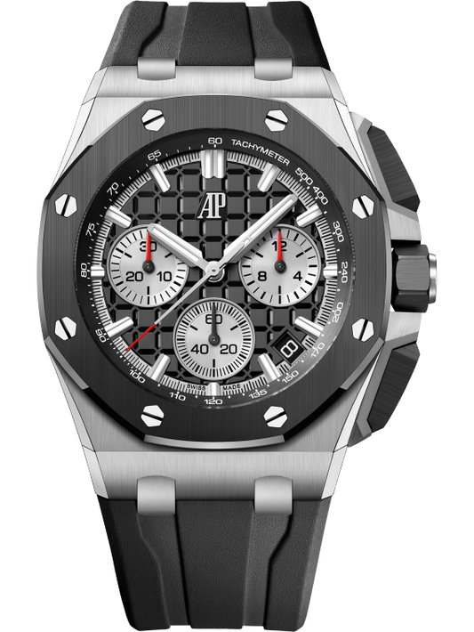 Chronograph - Ceramic Bezel - 904L Steel - Quartz- 43mm