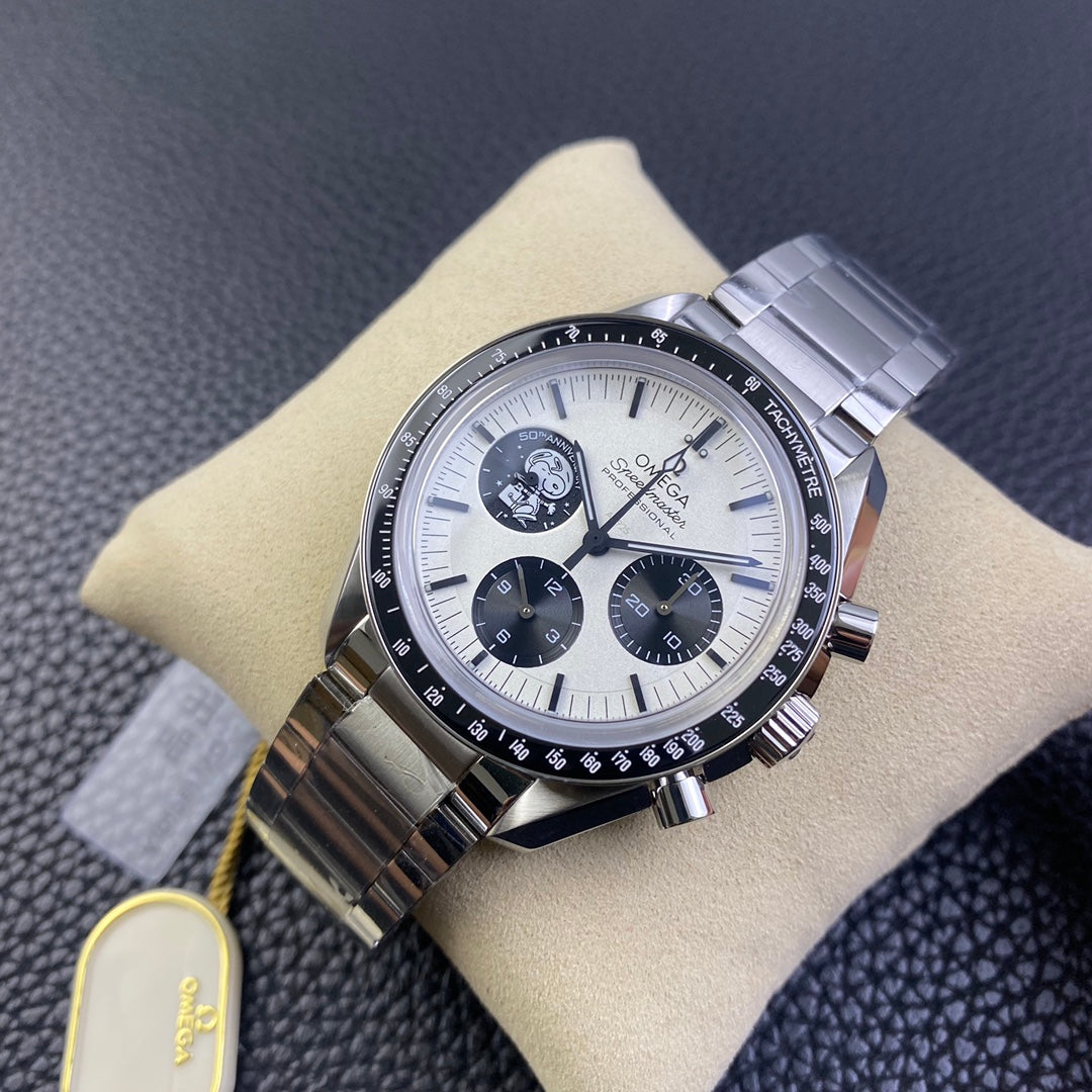 Black Ceramic - Silver 904L Steel- Chronograph - Manual winding - 42mm