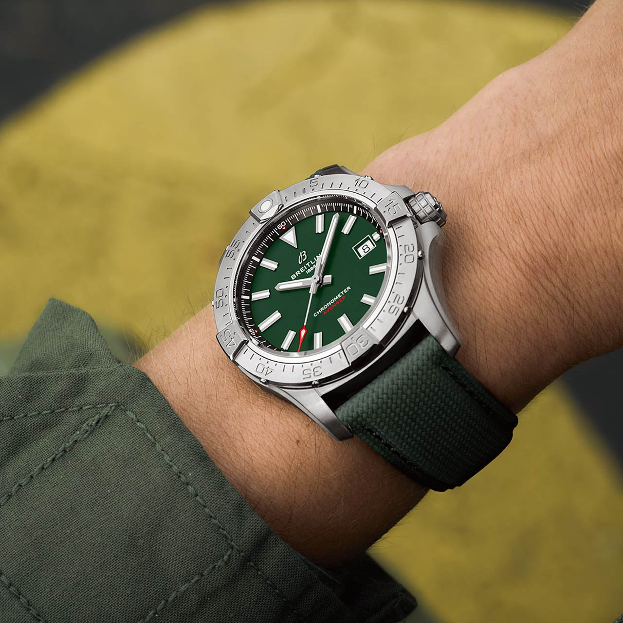 Silver Ceramic- Green AVG - Green Rubber - Automatic - 42mm