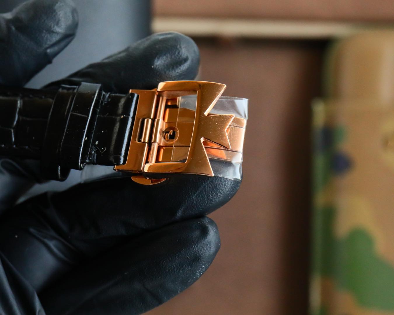 Toubillon -Black Rosegold - Black Leather - Automatic - 44mm