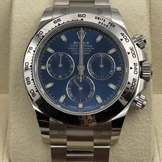 Chronograph -Blue - Silver 904L Steel- Quartz/Automatic - 40mm