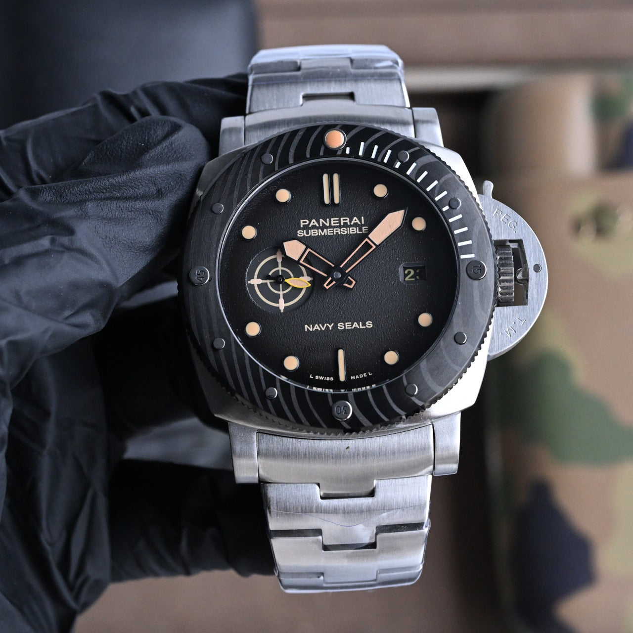 316L Black Silver - White 316L Steel - Automatic - 47mm