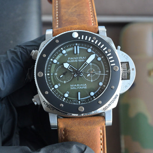 316L Black Green - Khaki Rubber - Automatic - 47mm