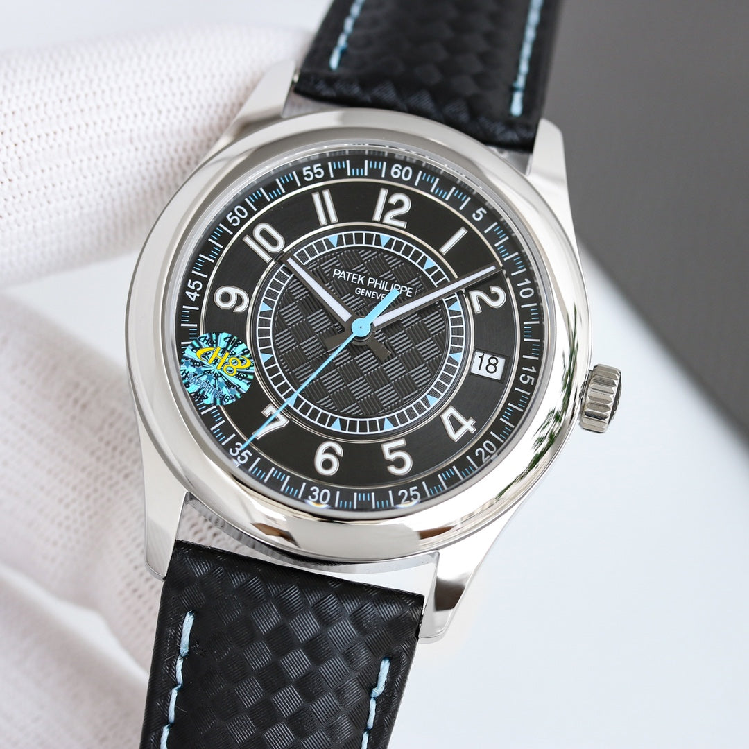 Blue Black - Black Leather - Automatic - 40mm