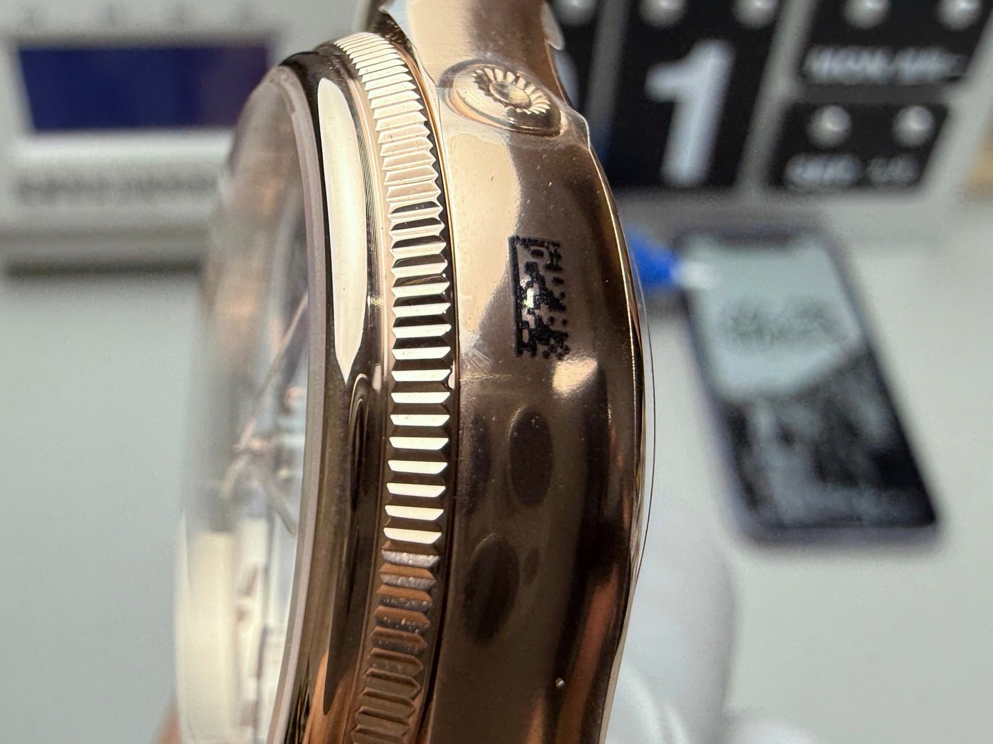 White -904L Yellow gold -Moon phase - Blrown Leather - Automatic - 39mm