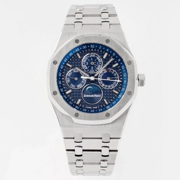 Blue White - Silver 904L Steel - Automatic - 41mm